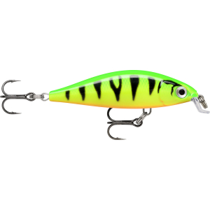 X-Light Minnow 5cm, 4g, FNM05 FT: Gelb-grüner Angelköder mit schwarzen Streifen.