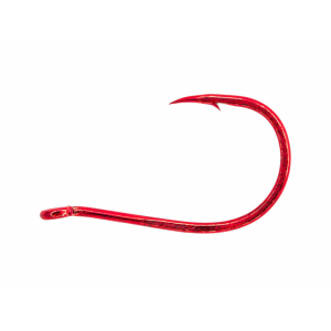 Drop Shot Haken Gr. 4 (Bleeding Bait): Roter Angelhaken für Drop-Shot-Montage
