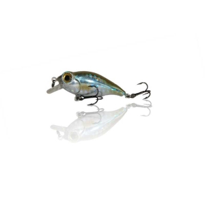 Gecko Fogger 50 glänzend blau: Angelköder mit silber-blauem Körper und Drillingen.