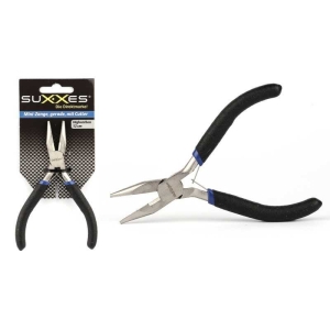 Mini Zange gerade mit Cutter 13cm High Carbon: Präzisions-Mini-Zange mit Schneidefunktion, 13cm