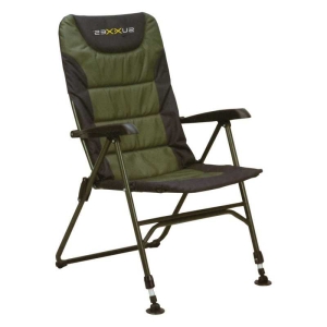 Karpfenstuhl klappbar: Grüner Angelstuhl mit verstellbaren Beinen, 39x50x41/102cm