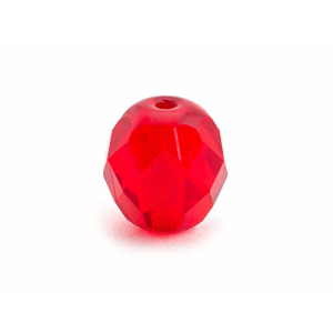 6mm facettierte Glasperlen – Rubin, rote Perle mit Loch