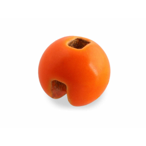 Tungsten-Perlen fluo-orange, 0,5g: Orangefarbene Perle mit Loch.