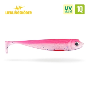 Lieblingsköder Pinky 10cm: Rosa Gummifisch-Köder zum Angeln.