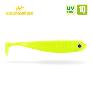Gelber Neo 10cm Angelköder für Raubfische.