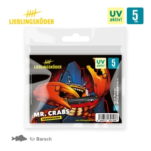 Mr. Crabs 5cm: UV-aktiver Angelköder für Barsch im Sonderfarben-Design