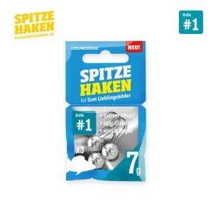 Spitze Haken #1 7g: Angelhaken für 5cm Lieblingsköder, extrem scharf und sehr stabil.