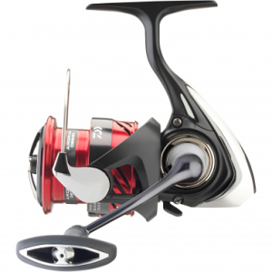 23 Ninja Match LT3000-C Angelrolle: Rote und schwarze Spinnrolle für Angler.