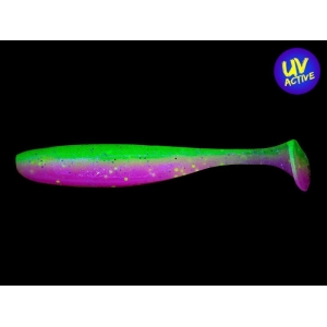 Easy Shiner 2" Electric Chicken (BA-Edition): Grün-pinker Angelköder mit Schaufelschwanz, UV-aktiv.