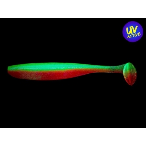 Easy Shiner 2" UV Lime/Orange: Köder mit Paddelschwanz, grün-orange, UV-aktiv für Angler.