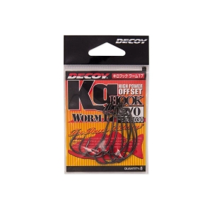 Kg High Power Offset Hook Worm17 – Gr. 2: Schwarze Angelhaken im Paket