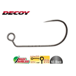 Area Hook Type XII AH-12 Jiggy ohne Widerhaken – Gr. 6: Jig-Haken mit großem Öhr, NS Black