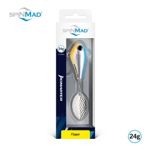 SPINMAD Jigmaster Flipper 24g Angelköder in Verpackung.