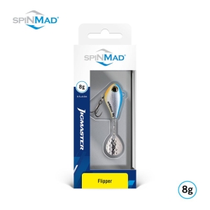 SPINMAD Jigmaster Flipper 8g: Angelköder in Verpackung.