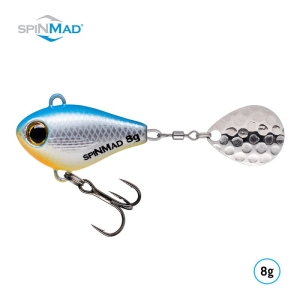 Jigmaster Flipper 8g: Angelköder mit Spinnerblatt, blau/silber