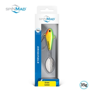 SPINMAD Originals Green Lemon 35g: Grün-gelber Angelköder mit Spinnerblatt.