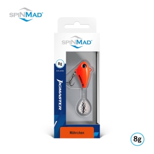 Spinmad Jigmaster Möhrchen 8g Köder: Orangefarbener Körper mit silbernem Spinnerblatt