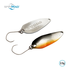 SPINMAD Spoon Captain 2,5g: Silberner und orange/schwarzer Angelköder