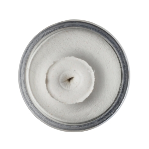 PowerBait Forellenteig mit natürlichem Glitter, Knoblauch, weiß (Glitter ohne Plastik)
