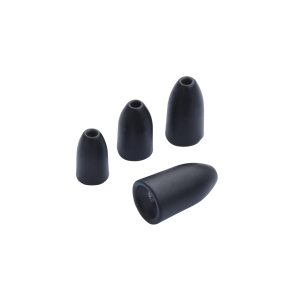 urbn Tungsten Bullet Weight 3gr, 3 Stück: Schwarze, unterschiedlich große Angelgewichte in Kugelform.