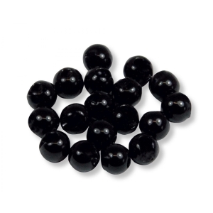 Schwarze Tungsten Perlen, 3,8mm, 20 Stück