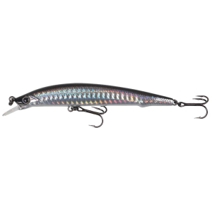 Banish 80SS – SB: Schlanker, silberfarbener Angelköder mit Haken.