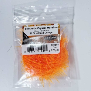 Synthetik Crystal Marabou 20mm Fluo Steelhead Orange