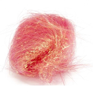 Ice Dubbing Rose Pink (Rosa): Funkelndes Dubbing-Material in zartem Rosa für Fliegenbinden.