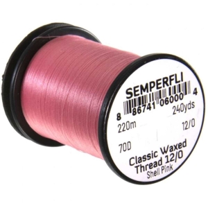 Semperfli Bindefaden Classic Waxed Thread 12/0, 220m, muschelrosa (shell pink)