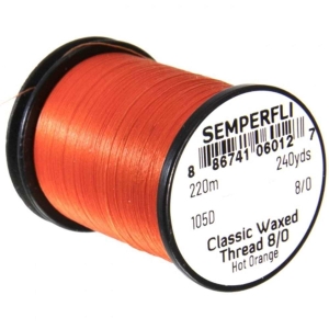 Bindefaden Classic Waxed Thread 8/0, 220m, hot orange