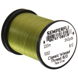 Bindefaden Classic Waxed Thread 8/0, 220m, blasses Olivgrün