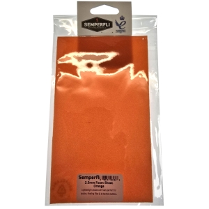 SEMPERFLI Fliegenbinder-Schaumstoff 2.5mm orange: Leichtes, geschlossenzelliges Schaumstoffblatt zum Fliegenbinden.