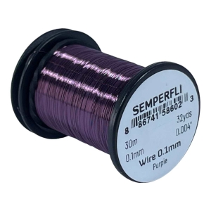 Draht 0.1mm violett: Spule mit dünnem, violettem Draht für Bastelarbeiten und Schmuckherstellung.