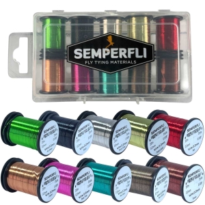 Draht Set 0.2mm, 10 Farben: Sortiment aus farbigem Draht in einer transparenten Box.