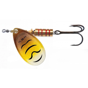 Tondo Forellenblinker N°4, 10g, Drillingshaken ohne Widerhaken: Goldener Spinner für Forellenangeln.