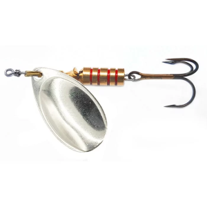 Tondo silver N°3 Spinner, 7g, mit Drillingshaken ohne Widerhaken, für Angler