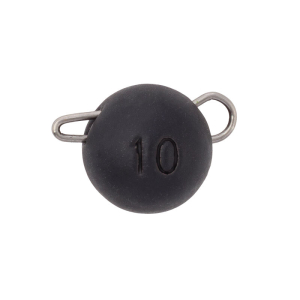 Tungsten Flexible Head schwarz 10g, 2 Stück: Schwarzer Tungsten Angelkopf mit 10g Gewicht.