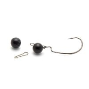 Tungsten Flexible Head schwarz 2g, 4 Stück: Angelhaken mit Tungstenkopf und flexiblem Gelenk.