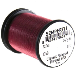 Bindefaden Classic Waxed Thread 8/0, 220m, pinkfarbener Bindefaden