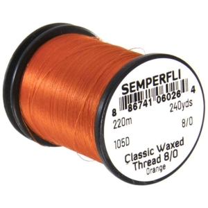 Bindefaden Classic Waxed Thread 8/0, 220m, orange
