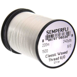 Bindefaden Classic Waxed Thread 6/0, 220m, weiss