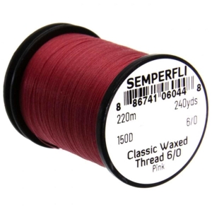 Bindefaden Classic Waxed Thread 6/0, 220m, pink