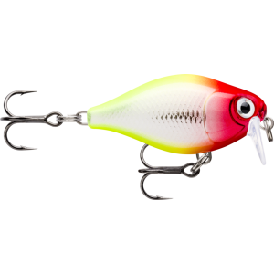 X-Light Crank Shallow Runner FNCS03 CLN: Rot-gelber Angelköder mit zwei Drillingen, 3.5cm, 4g