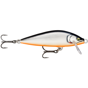 CountDown Elite 7.5cm, 10g, CDE75 GDSS: Angelköder mit schwarzem Rücken, silbernem Körper und orangem Bauch.