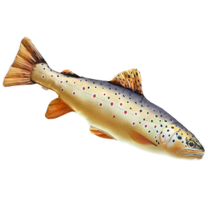 Stofffisch Bachforelle 62cm: Realistisch aussehender Stofffisch, Bachforelle.