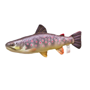 Stofffisch Bachforelle 36cm: Realistisch aussehender Plüschfisch, Bachforelle, 36cm lang.