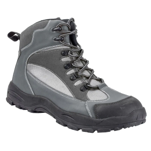 River Grip Watschuh Grösse 10 (42): Grauer Wanderstiefel mit Gummisohle und Schnürsenkeln.