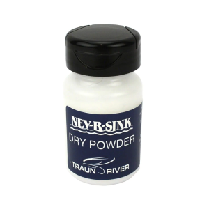 Nev-R-Sink Puder in der Flasche.