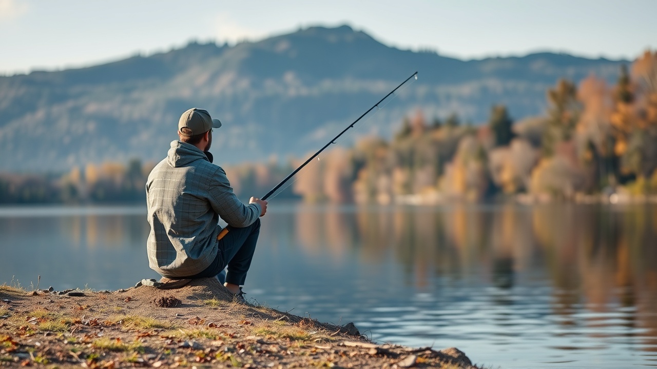 Angler am See in der Schweiz. Fischereiregeln-Blog.