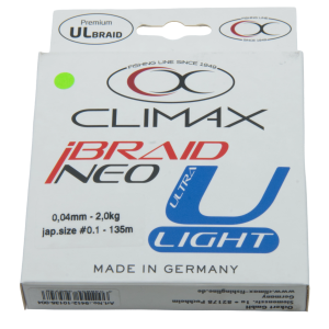 Climax iBraid NEO U-Light chartreuse, 135m 0.04mm Angelschnur